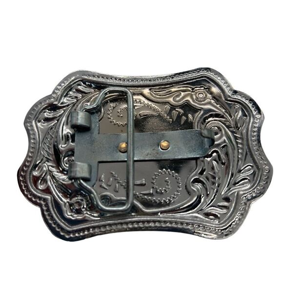 Vintage bronco cowboy horse riding Bull Belt Buckle rodeo Cowboy 3” buckle - Picture 5 of 11